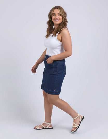 Lennox Denim Skirt Dark Blue Wash