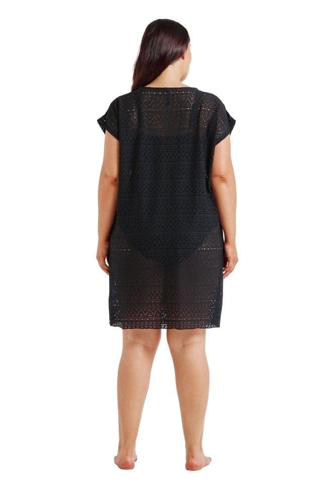 Black mesh pool dress