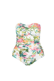 Bora bora white twist front bandeau one piece