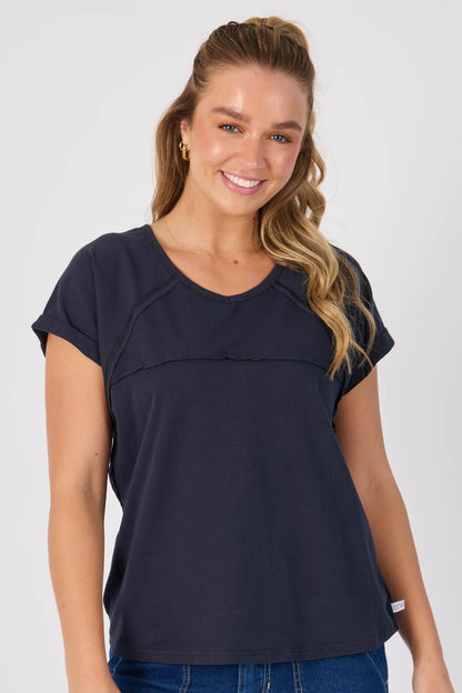 One Ten Willow | Slouch tee- Navy