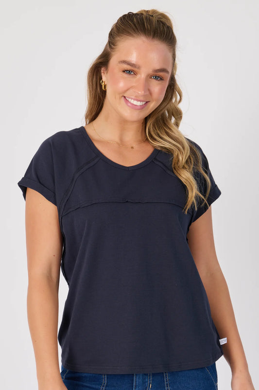 One Ten Willow | Slouch tee- Navy