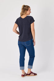 One Ten Willow | Slouch tee- Navy