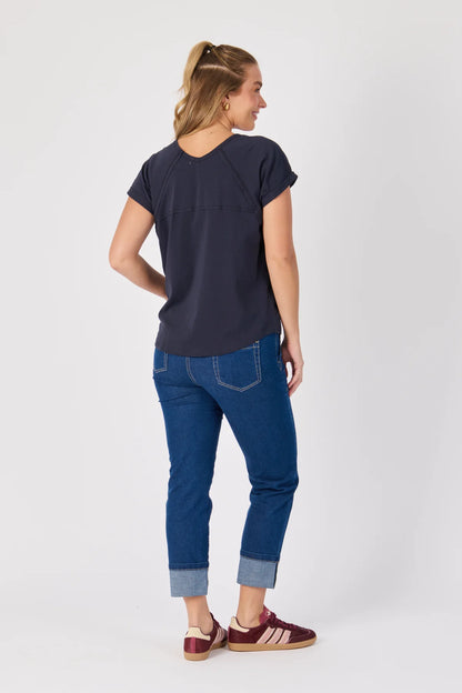 One Ten Willow | Slouch tee- Navy