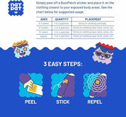 Natpat Buzz Patch Mosquito Patch Stickers For Kids - Plant Based