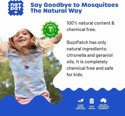 Natpat Buzz Patch Mosquito Patch Stickers For Kids - Plant Based