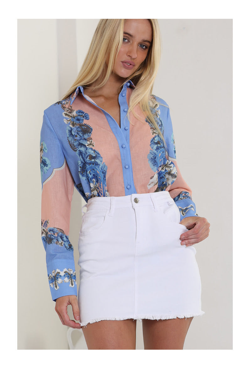 Blue Willow Button Down Shirt