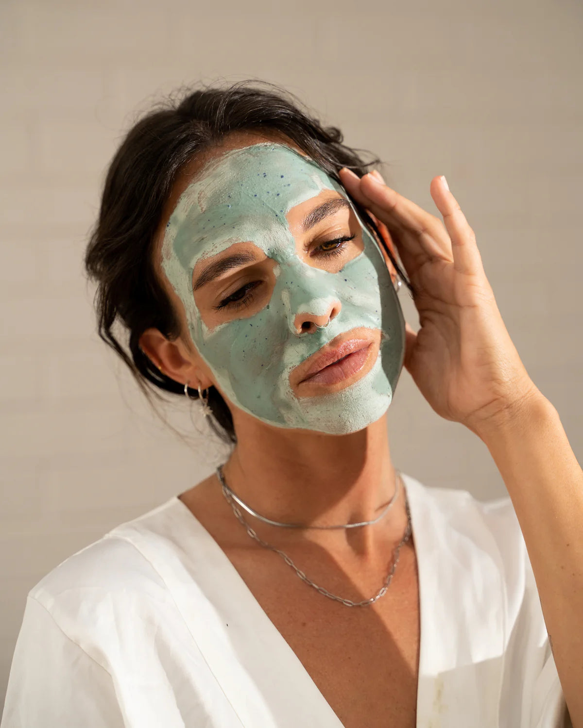 Facial mask green smoothie