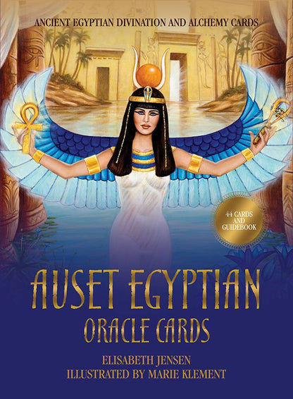 AUSET EGYPTIAN ORACLE CARDS
ANCIENT EGYPTIAN DIVINATION AND ALCHEMY CARDS
By: Marie Klement and Elisabeth Jensen