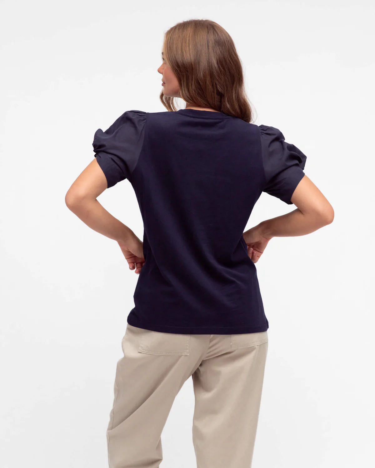 TWIST SHORT SLEEVE TOP- ink