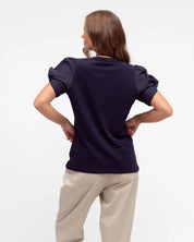 TWIST SHORT SLEEVE TOP- ink