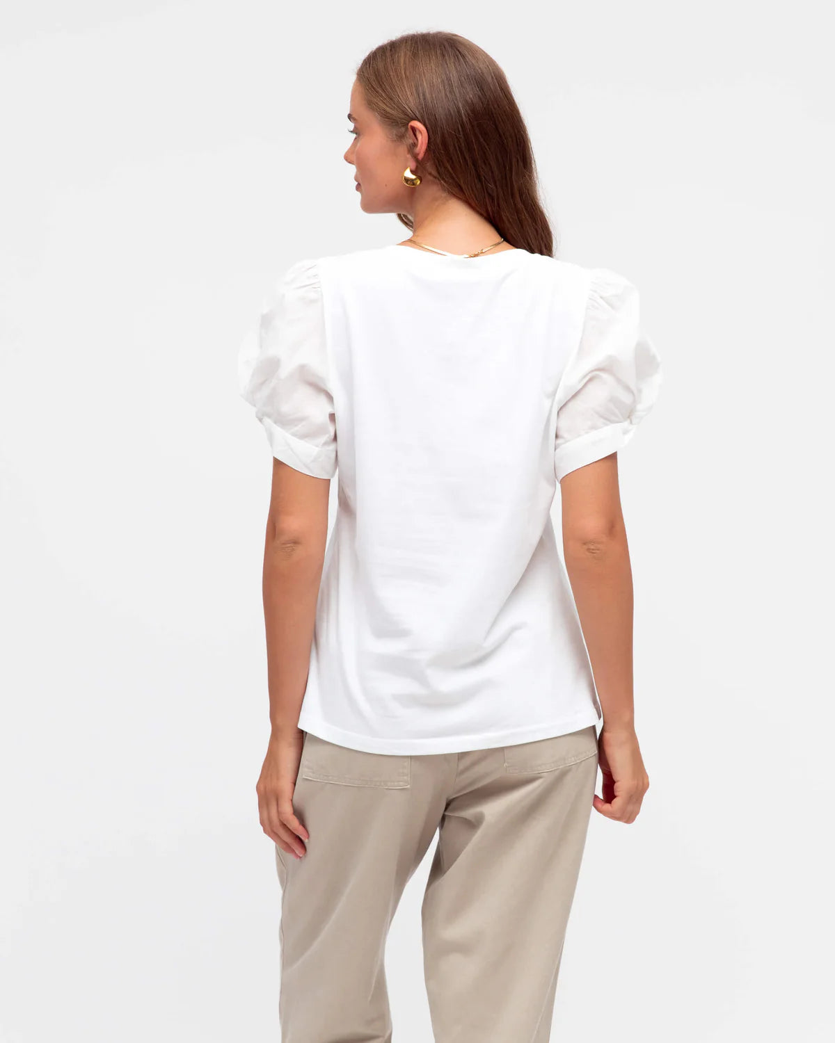 TWIST SHORT SLEEVE TOP- white