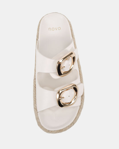 Novo Shoes | ROMILLY WHITE FLATFORM