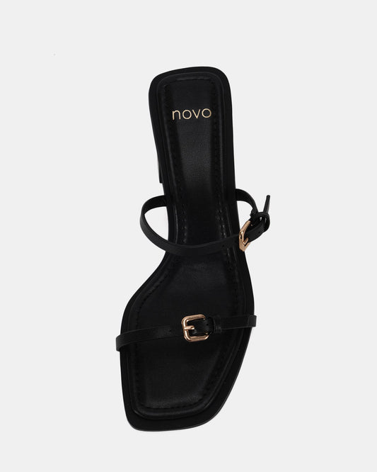 Novo Shoes| MARQUES BLACK MULES