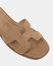 Novo Shoes| SACHIE BISCOFF SUEDE FLAT SANDALS