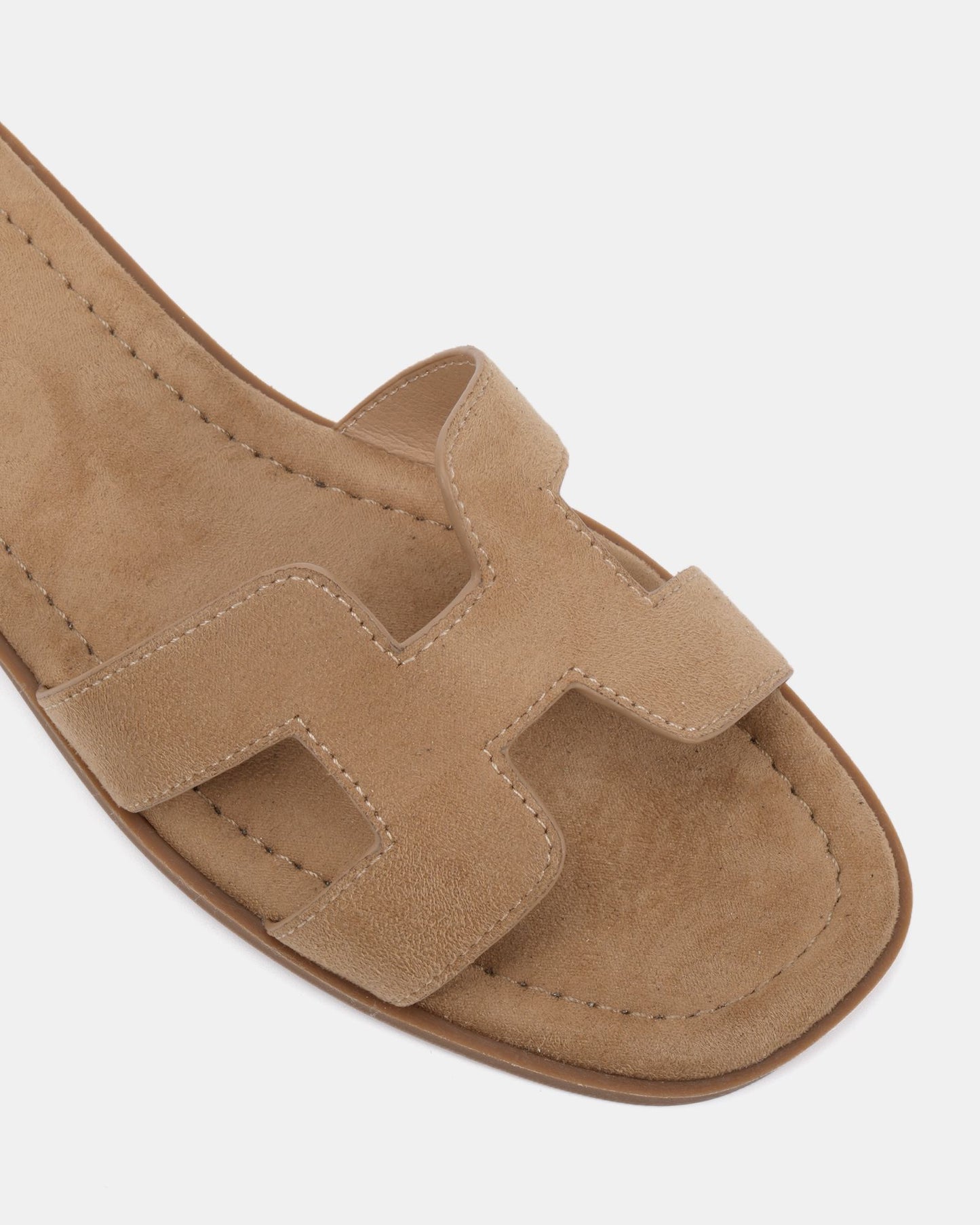 Novo Shoes| SACHIE BISCOFF SUEDE FLAT SANDALS