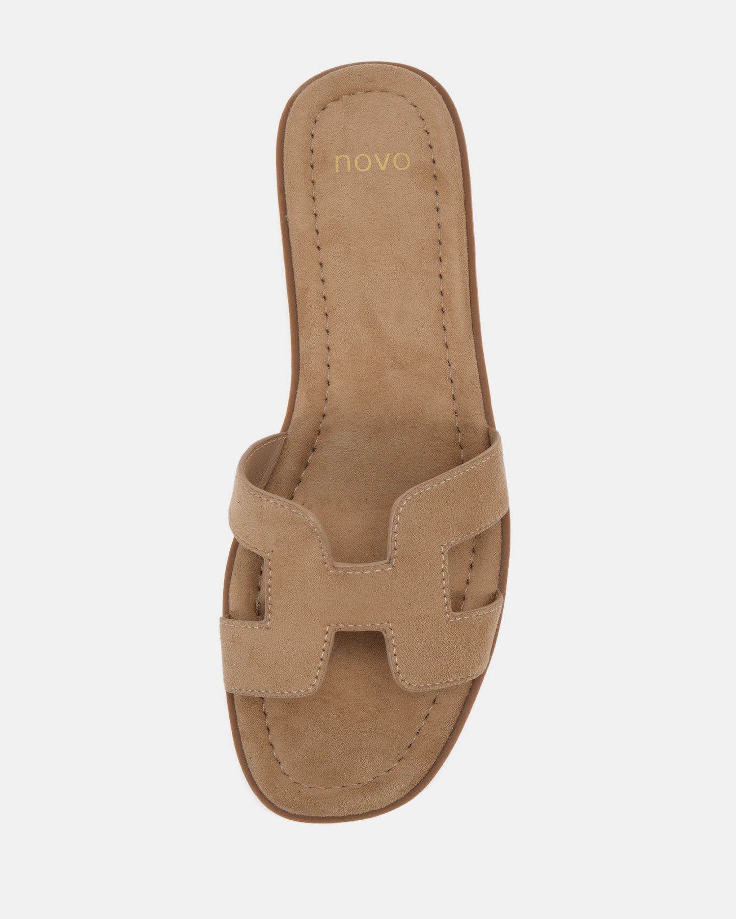 Novo Shoes| SACHIE BISCOFF SUEDE FLAT SANDALS