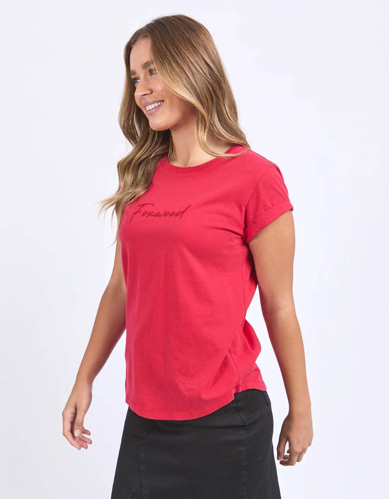 Signature Tee-Crimson