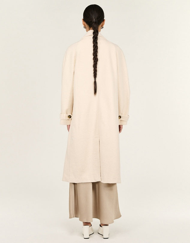 Staple The Label | Haven Boucle Coat- Cream