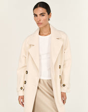 Staple The Label | Haven Boucle Coat- Cream