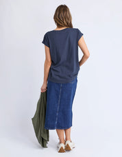 Manly Vee Tee Navy