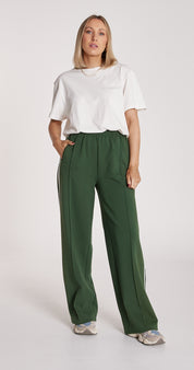 NOAH WIDE PANT - GREEN STRIPE