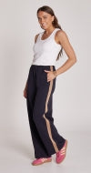 NOAH WIDE PANT - NAVY CAMEL STRIPE