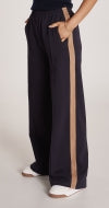 NOAH WIDE PANT - NAVY CAMEL STRIPE