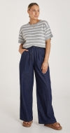 JASPER KNITTED TEE - GREY WHITE STRIPE