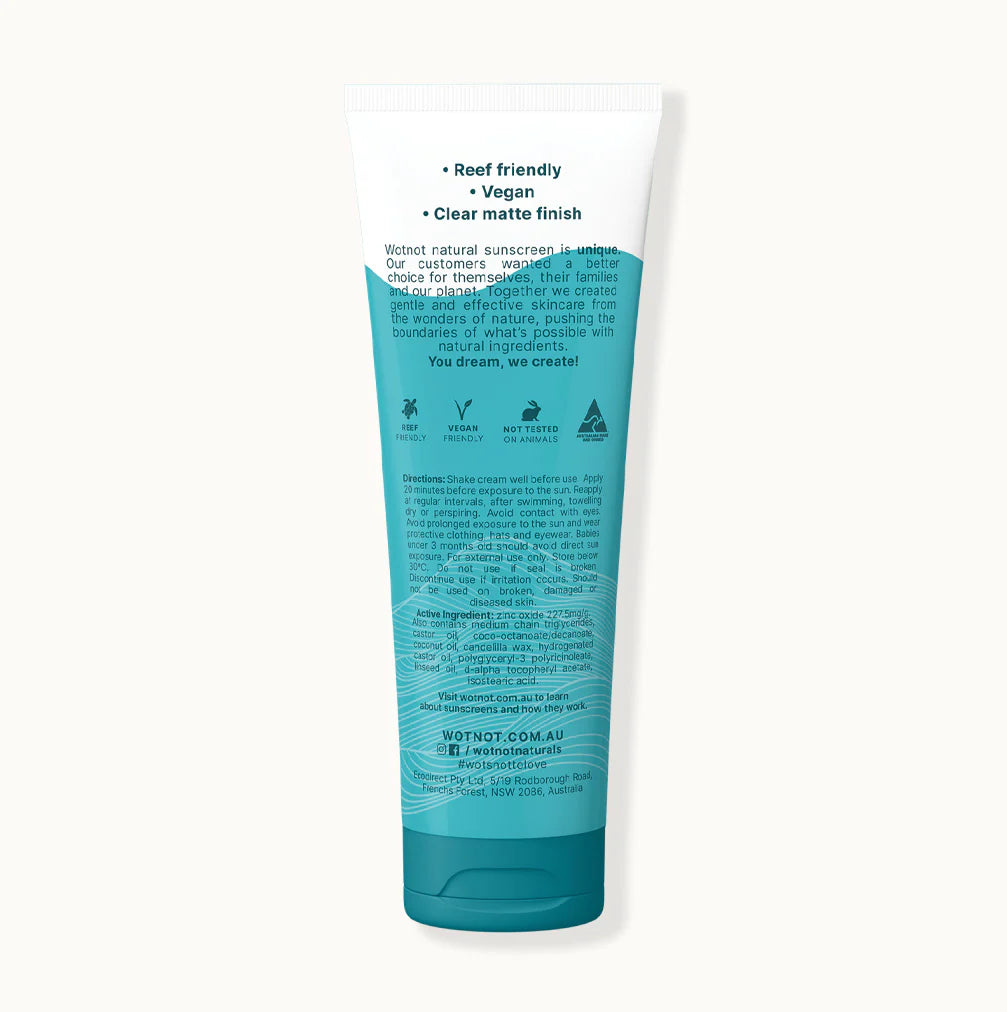 WOTNOT NATURALS AUSTRALIA|

50 SPF ZINC SUNSCREEN