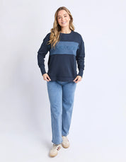 Simplified Tonal Crew Navy