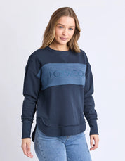 Simplified Tonal Crew Navy
