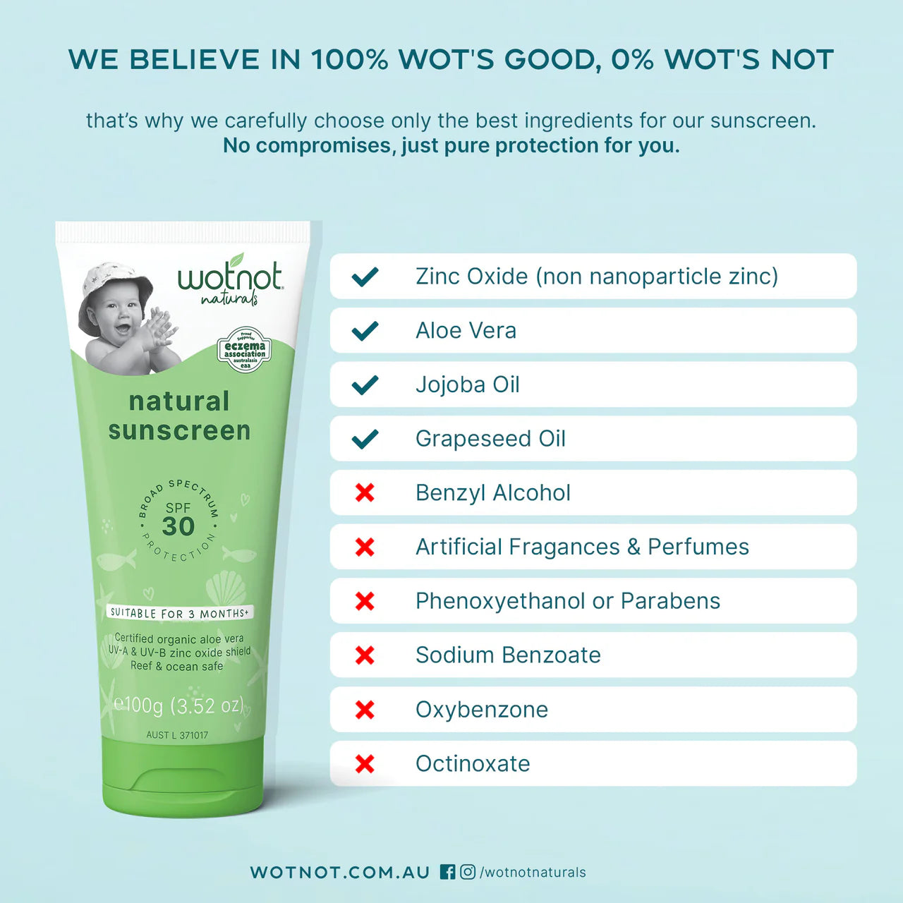 WOTNOT |30 SPF NATURAL BABY SUNSCREEN