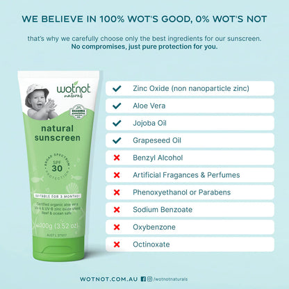 WOTNOT |30 SPF NATURAL BABY SUNSCREEN