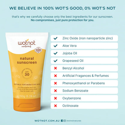 WOTNOT |30 SPF NATURAL FAMILY SUNSCREEN