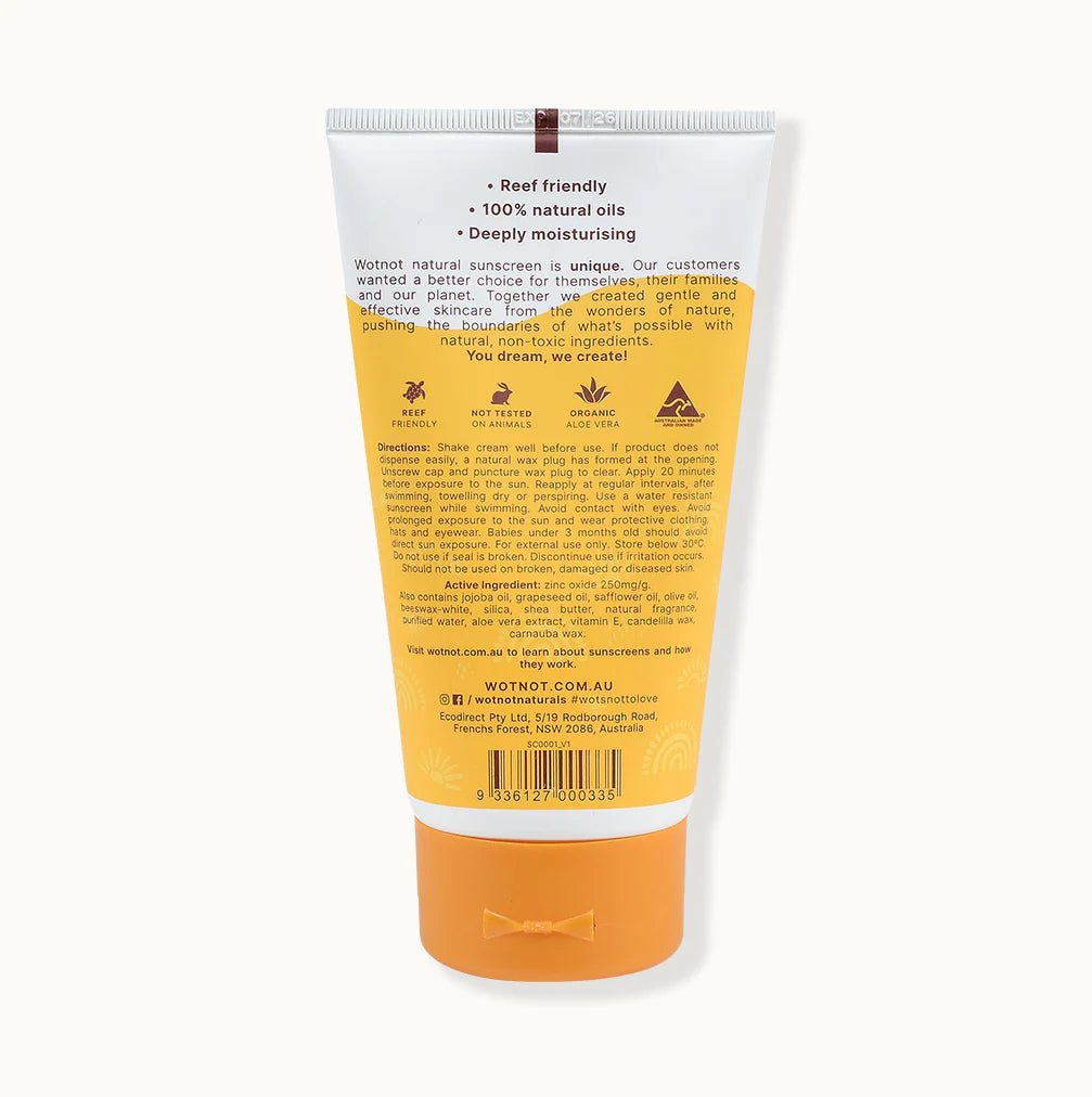 WOTNOT |30 SPF NATURAL FAMILY SUNSCREEN