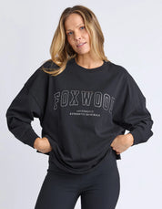 Foxwood | Metallic Interval Long Sleeve Tee Silver