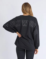 Foxwood | Metallic Interval Long Sleeve Tee Silver