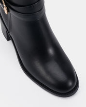 DESIRAE BLACK HEELED BOOTS