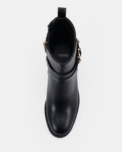 DESIRAE BLACK HEELED BOOTS