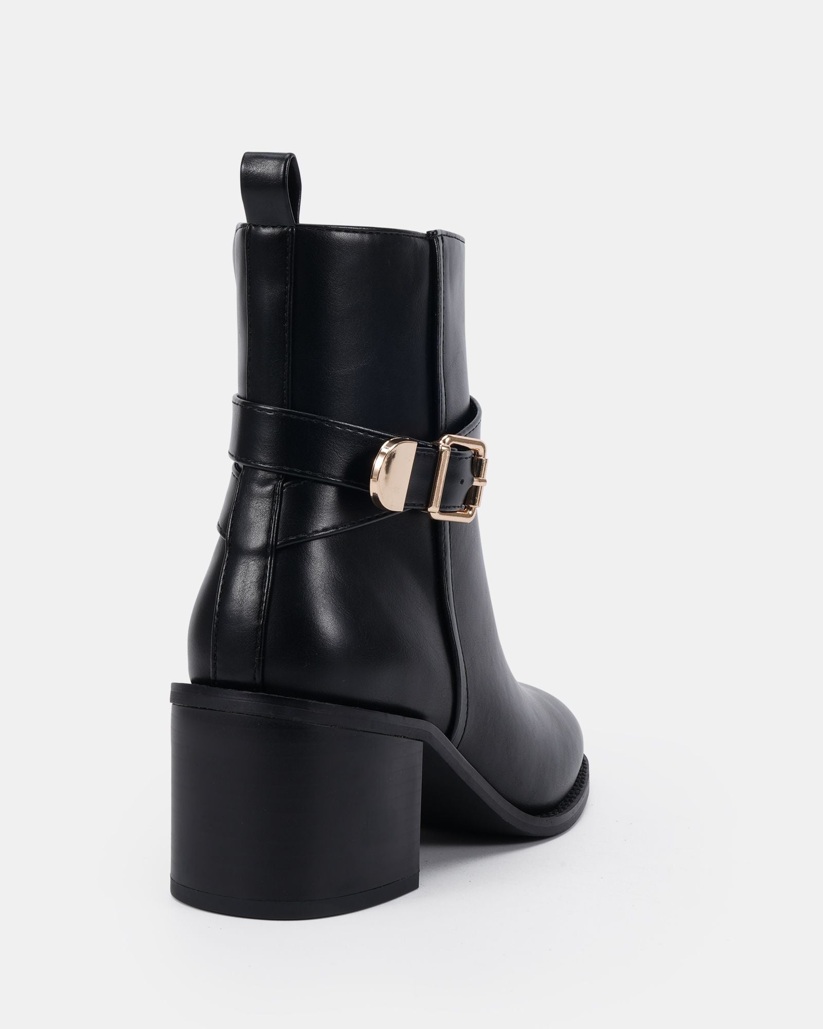 DESIRAE BLACK HEELED BOOTS