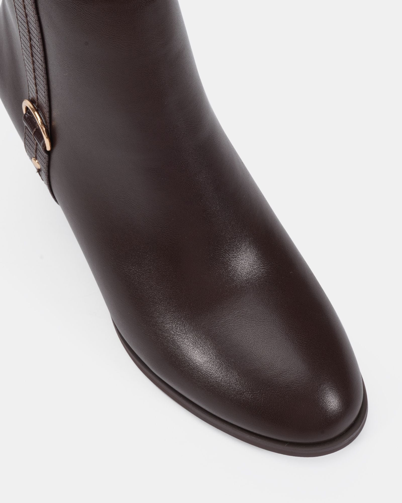DOUR ESPRESSO HEELED BOOTS