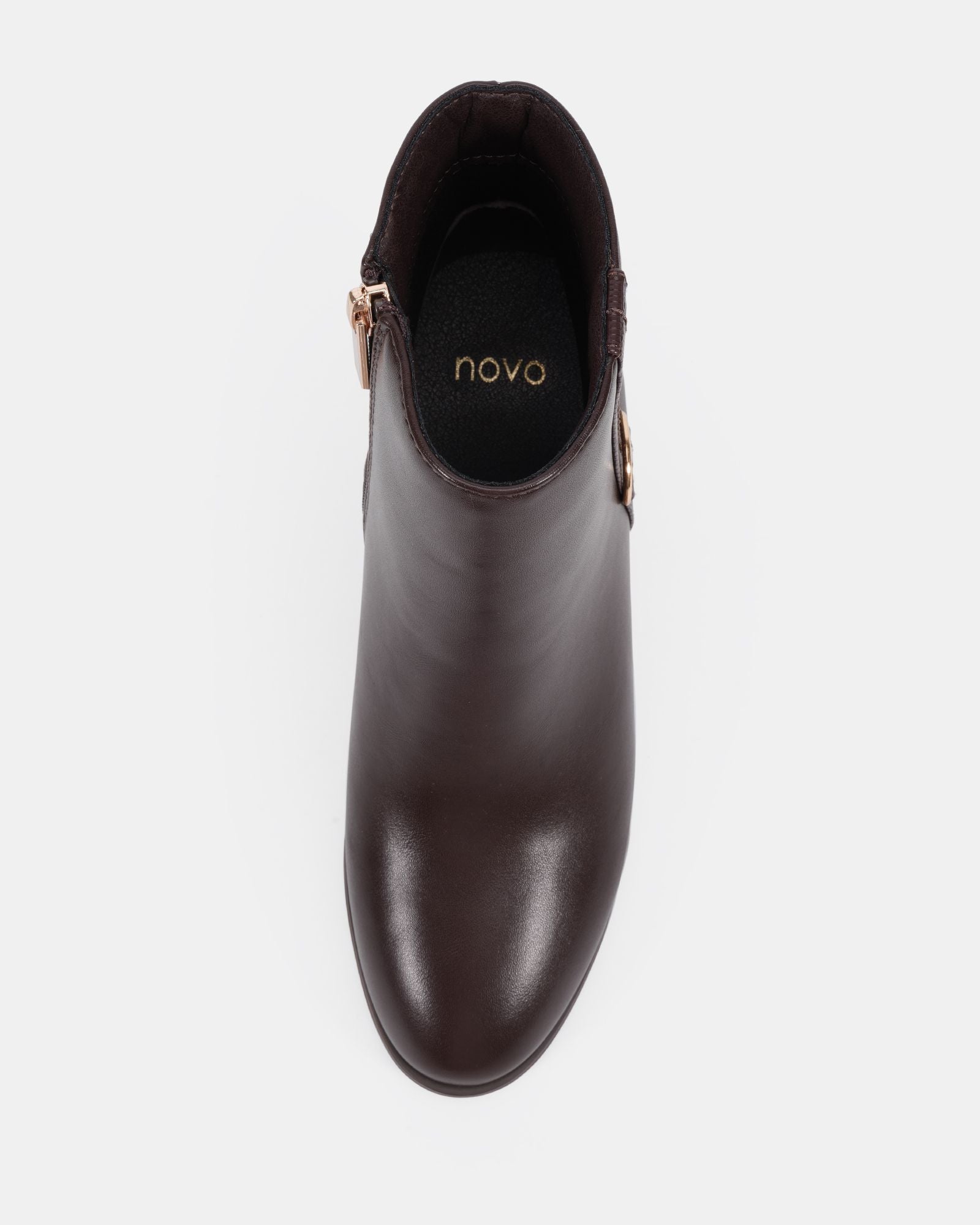 DOUR ESPRESSO HEELED BOOTS
