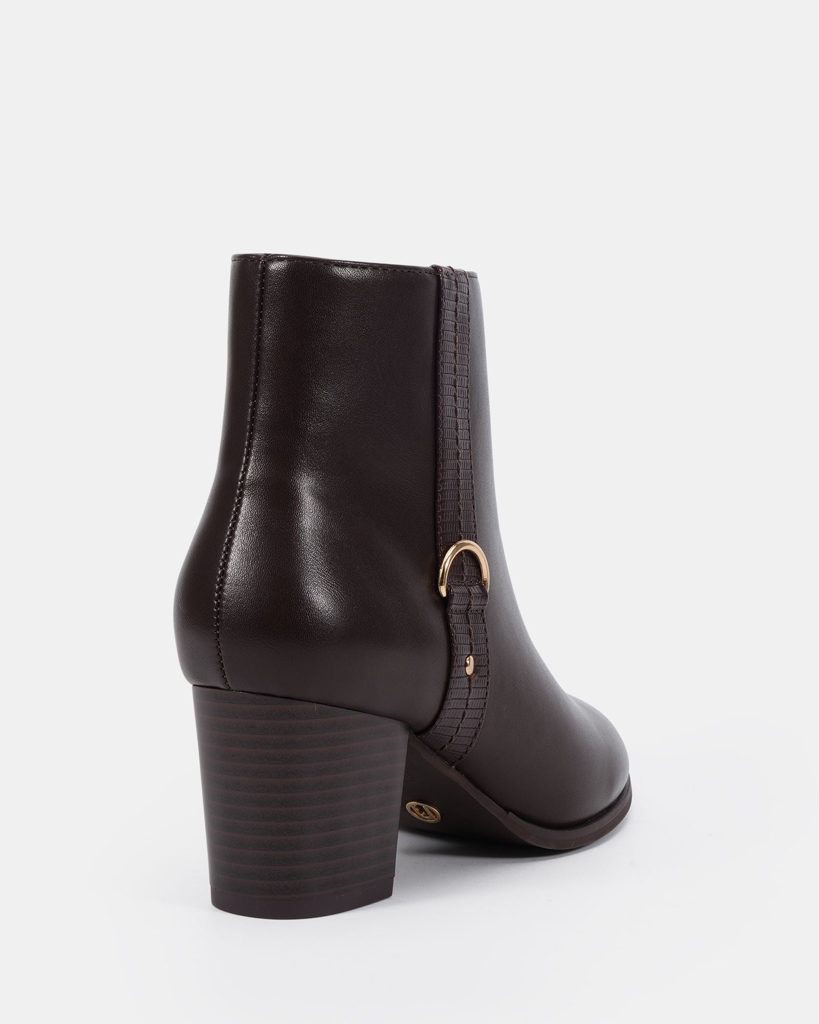 DOUR ESPRESSO HEELED BOOTS