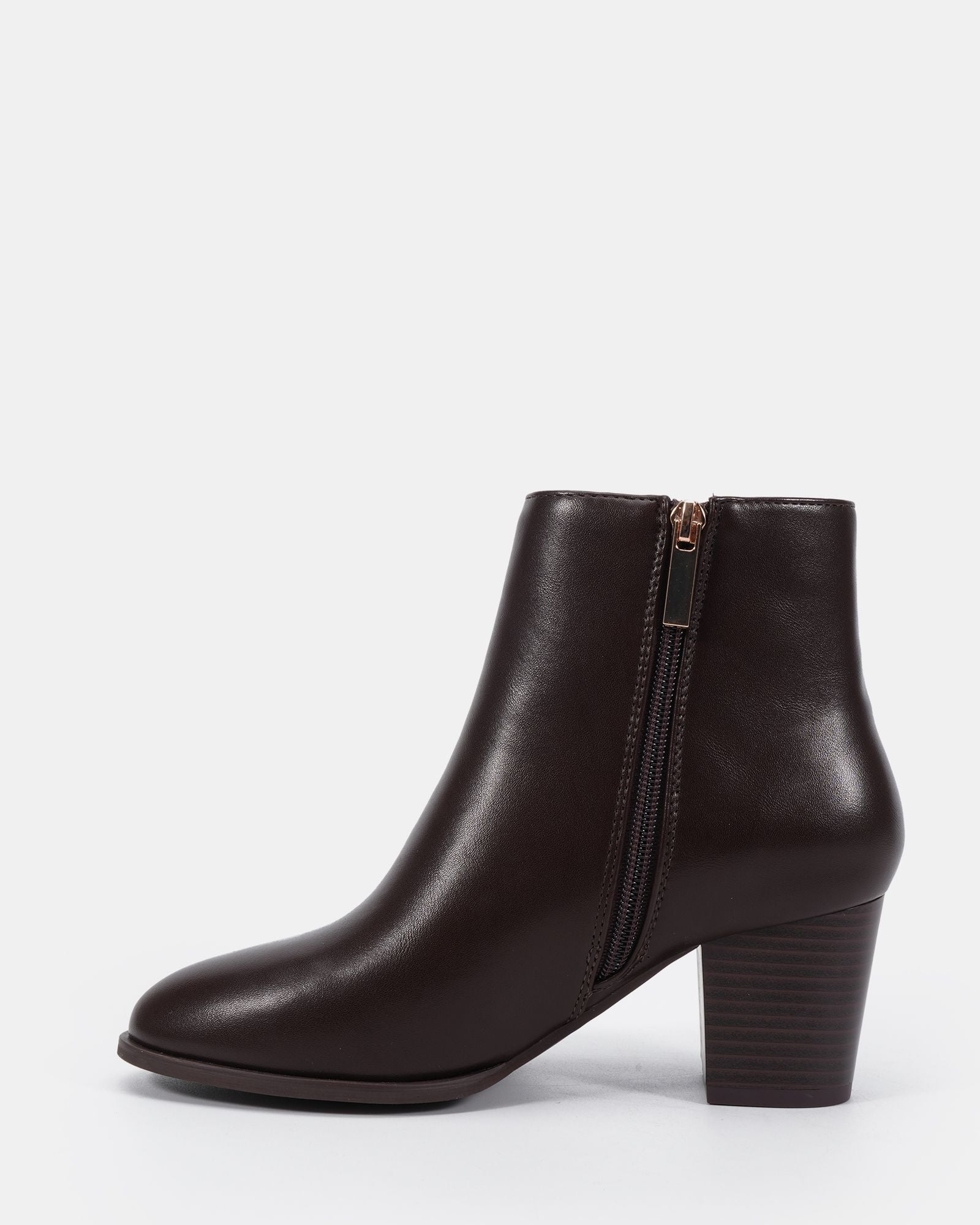 DOUR ESPRESSO HEELED BOOTS