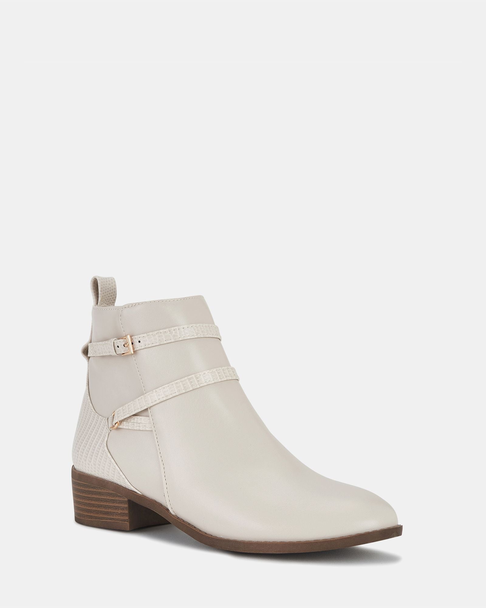 DIGBY CREAM ANKLE BOOTS
