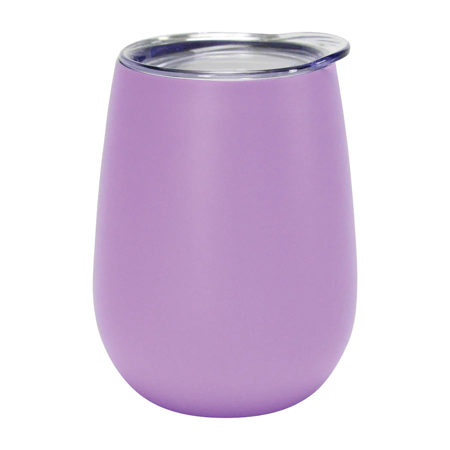 Wine Tumbler - Double Walled - Stainless Steel- purple gelato