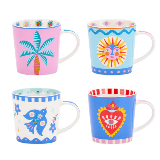Coffee Mug - Fiesta - Assorted 4pc