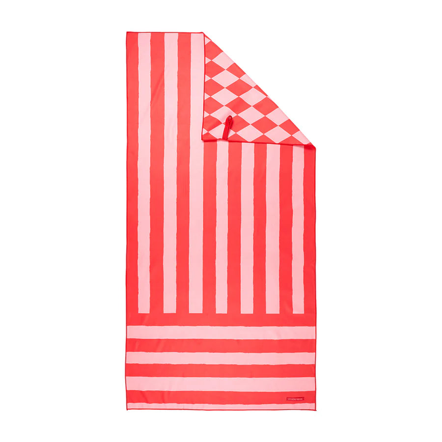 Sand Free Towel - Red Stripe 160cm x 80cm