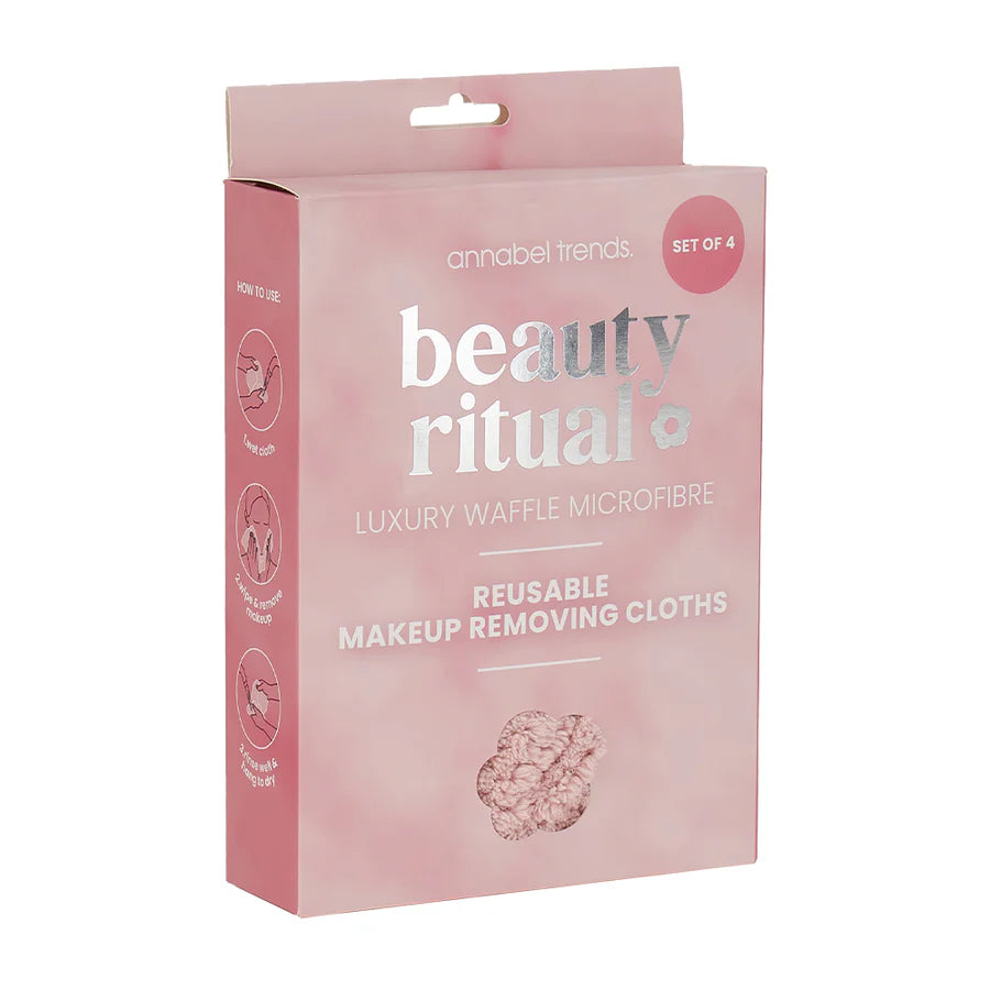 Beauty Ritual - Luxury Waffle Makeup Removing Cloths 4pc