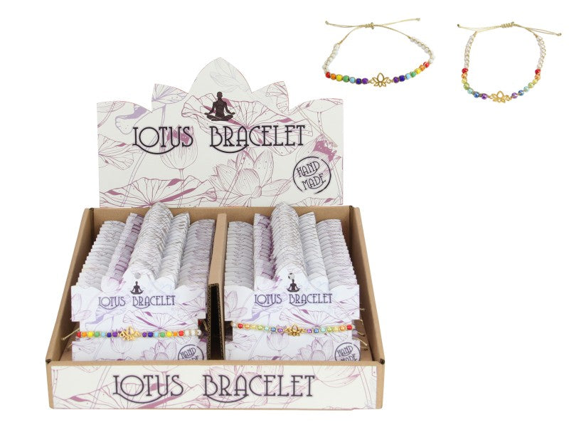 Chakra Lotus Charm Bracelet